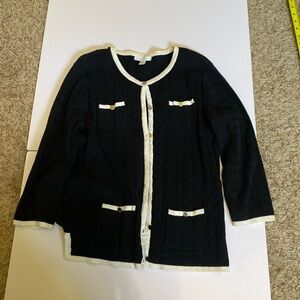 Beautiful like new Cardigan size Medium NY & Company black & white